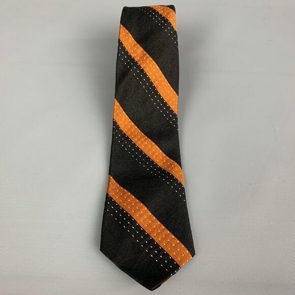 VINTAGE Black Silk Tie - Picture 2 of 2